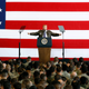 Donald Trump delivers his speech to US servicepersons at Yokota Air Base, Nov. 5 2017.